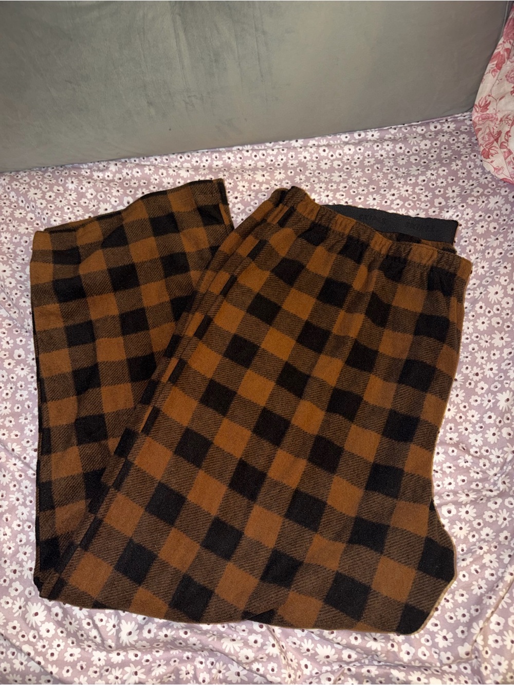 Skims Size 4X Plaid Sleep Pants Jasper Buffalo Check Holiday Brown PJs NWOT